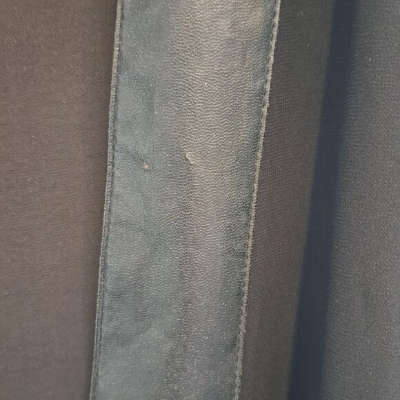 Black sheer kimono with fringes pleather accents - Picture 3 of 8